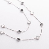 Срібне кольє з оніксами та перламутром, 1797355