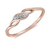 Женское золотое кольцо с бриллиантами, 290027
