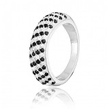Серебряное обручальное кольцо с куб. циркониями (К2ФО/801), фотографии