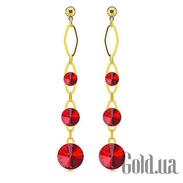 

Серьги с подвесками Kobi, Желтый, Серьги с кристаллами Swarovski в позолоте