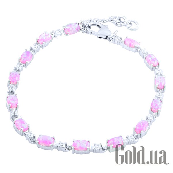 

Женские браслеты Fresh Jewelry, Женский серебряный браслет с опалами и куб. циркониями, 17