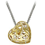 Золотой кулон с цепочкой с бриллиантами, 1555948