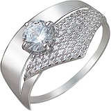 Женское серебряное кольцо с куб. циркониями, 1615340