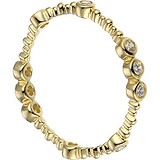 Женское серебряное кольцо с куб. циркониями в позолоте, 1668844