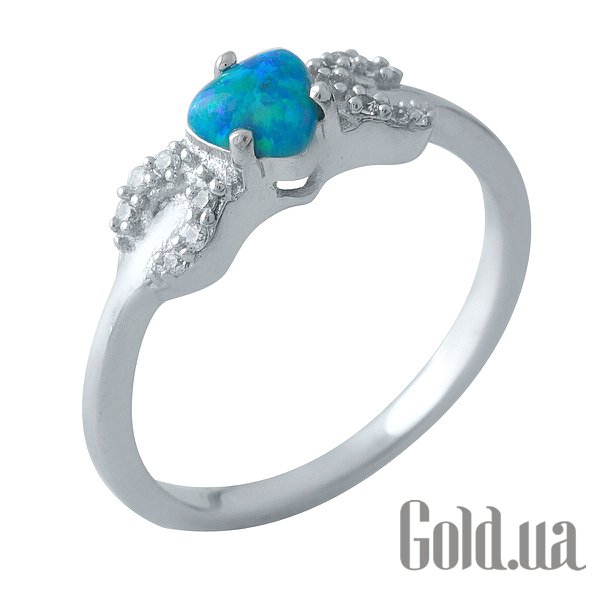

Женские кольца Fresh Jewelry, Женское серебряное кольцо с опалом и куб. циркониями, 17