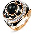 Kabarovsky Женское золотое кольцо с агатом, бриллиантами и эмалью - фото 1