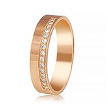 Золотое обручальное кольцо с бриллиантами, 169964