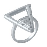 Женское серебряное кольцо с куб. циркониями, 1721324