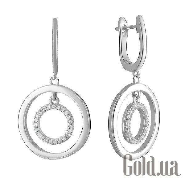 

Серьги с подвесками Fresh Jewelry, Серебряные серьги с куб. циркониями