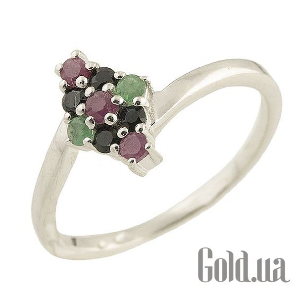 

Женские кольца Fresh Jewelry, Женское серебряное кольцо с рубинами, изумрудами и сапфирами, 17.5