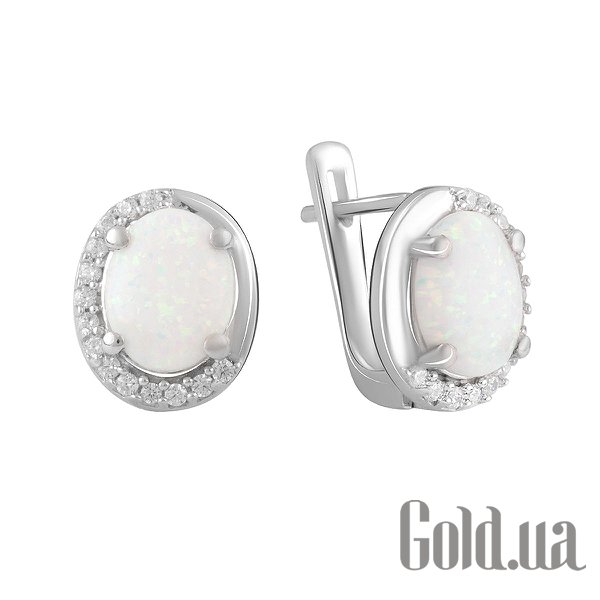 

Серьги Fresh Jewelry, Серебряные серьги с куб. циркониями и опалами