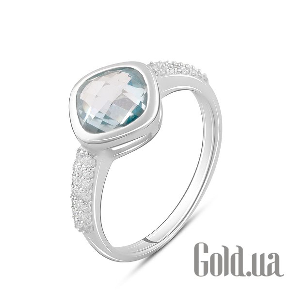 

Женские кольца Fresh Jewelry, Женское серебряное кольцо с топазом и куб. циркониями, 17