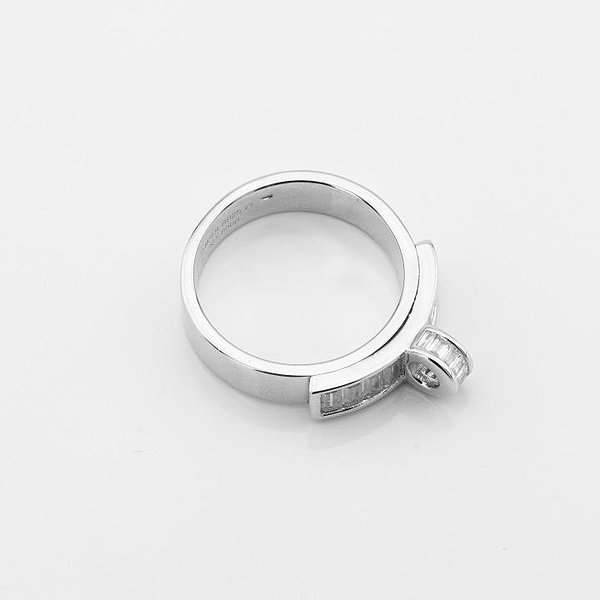 Женское серебряное кольцо с куб. циркониями DIA3102808 – изображение 2