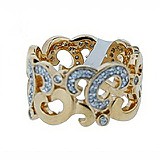 Pierre Cardin Женское серебряное кольцо с куб. циркониями в позолоте, 051948
