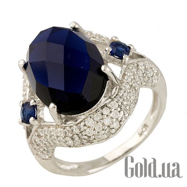 

Женские кольца Fresh Jewelry, Женское серебряное кольцо с синт. сапфирами и куб. циркониями, 17.5