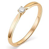 Золотое кольцо с бриллиантом, 1603565