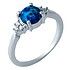 Женское серебряное кольцо с опалом и куб. циркониями - фото 1