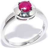 Silver Wings Женское серебряное кольцо с рубином, 1618413