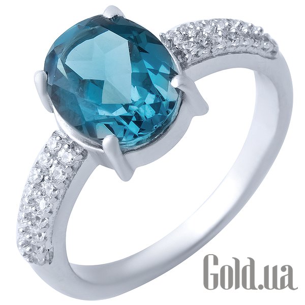 

Женские кольца Fresh Jewelry, Женское серебряное кольцо с топазом и куб. циркониями, 17.5