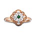 Женское золотое кольцо с бриллиантами и изумрудом - фото 2