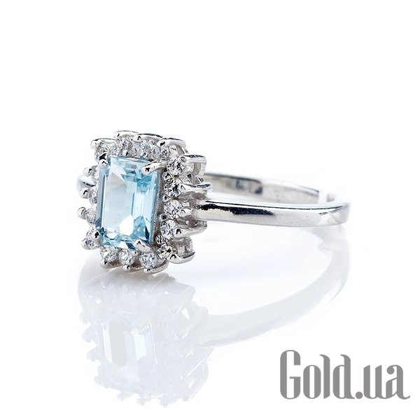 

Женские кольца Shatlen, Женское серебряное кольцо с куб. циркониями и топазом, 19