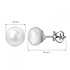 Срібні сережки з керамікою. (культив.) перлами - фото 2
