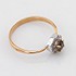 Женское золотое кольцо с дымчатым кварцем и куб. циркониями - фото 2