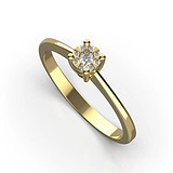 Золотое кольцо с бриллиантами, 1768941