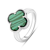 Женское серебряное кольцо с малахитом (2099000), фотографии