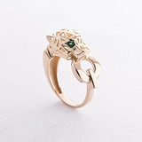 Женское золотое кольцо с куб. циркониями