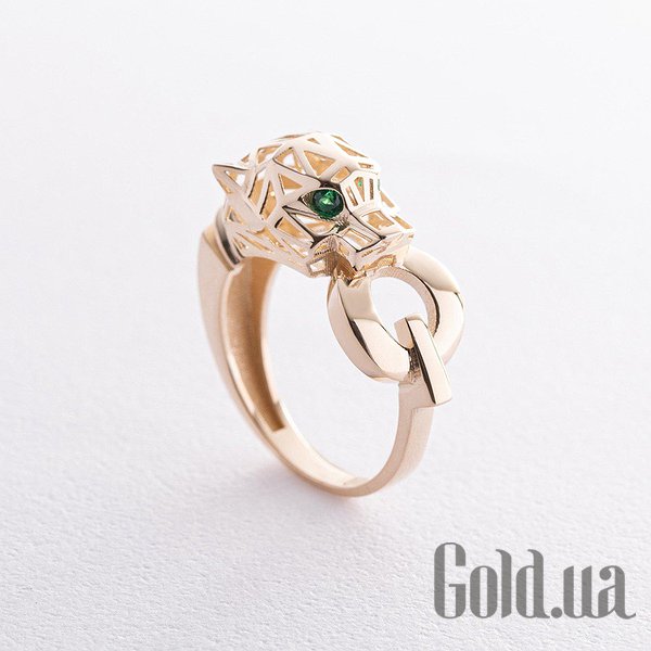 

Кольцо Украина, Женское золотое кольцо с куб. циркониями, 19