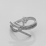 Женское золотое кольцо с бриллиантами, 1782765