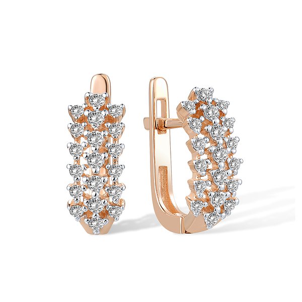 Золотые серьги с бриллиантами