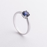 Женское серебряное кольцо с синт. сапфиром, 1797357