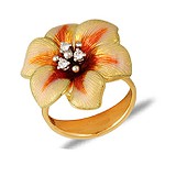 Victor Mayer Женское золотое кольцо с бриллиантами и эмалью, 032749