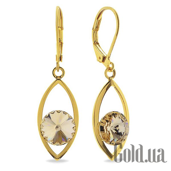 

Серьги с подвесками Kobi, Желтый, Серьги с кристаллами Swarovski в позолоте