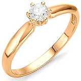 Золотое кольцо с бриллиантом, 1554926