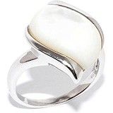 Silver Wings Женское серебряное кольцо с перламутром, 1617902