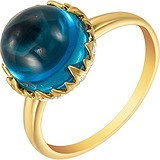 Женское золотое кольцо с бриллиантами и топазом, 1646830