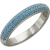 Женское серебряное кольцо с синт. бирюзой, 1672430