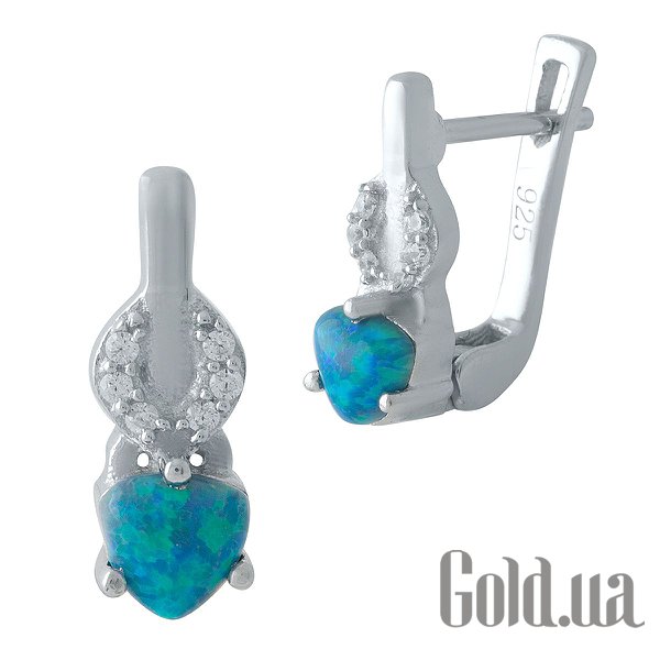 

Серьги Fresh Jewelry, Серебряные серьги с опалами и куб. циркониями