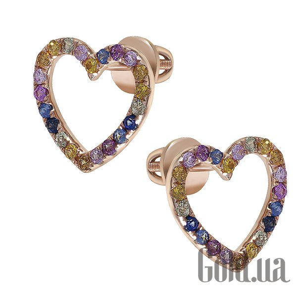 

Серьги-гвоздики Lurie Jewelry, Золотые серьги с сапфирами