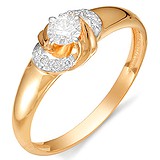 Золотое кольцо с бриллиантами, 1685486