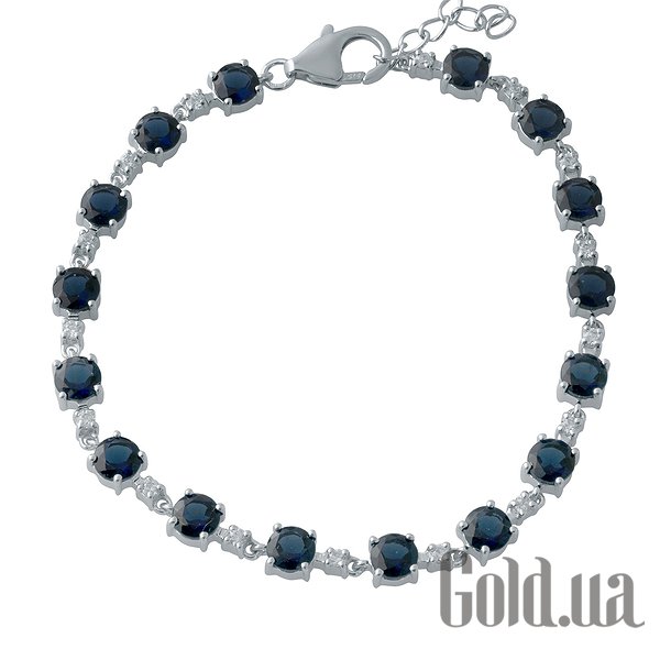 

Женские браслеты Fresh Jewelry, Женский серебряный браслет с синт. сапфирами и куб. циркониями, 18