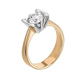 Золотое кольцо с бриллиантом, 1737454