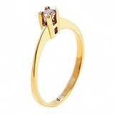 Золотое кольцо с бриллиантом, 1765102