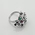 Женское золотое кольцо с бриллиантами, изумрудами, рубинами и сапфирами - фото 3