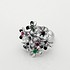 Женское золотое кольцо с бриллиантами, изумрудами, рубинами и сапфирами - фото 4