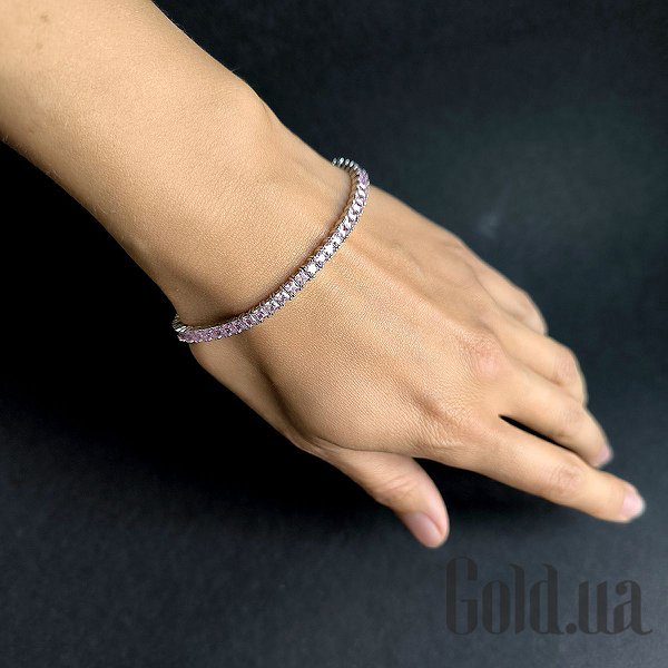 Жіночі браслети Fresh Jewelry Жіночий срібний браслет з куб. цирконіями, 16