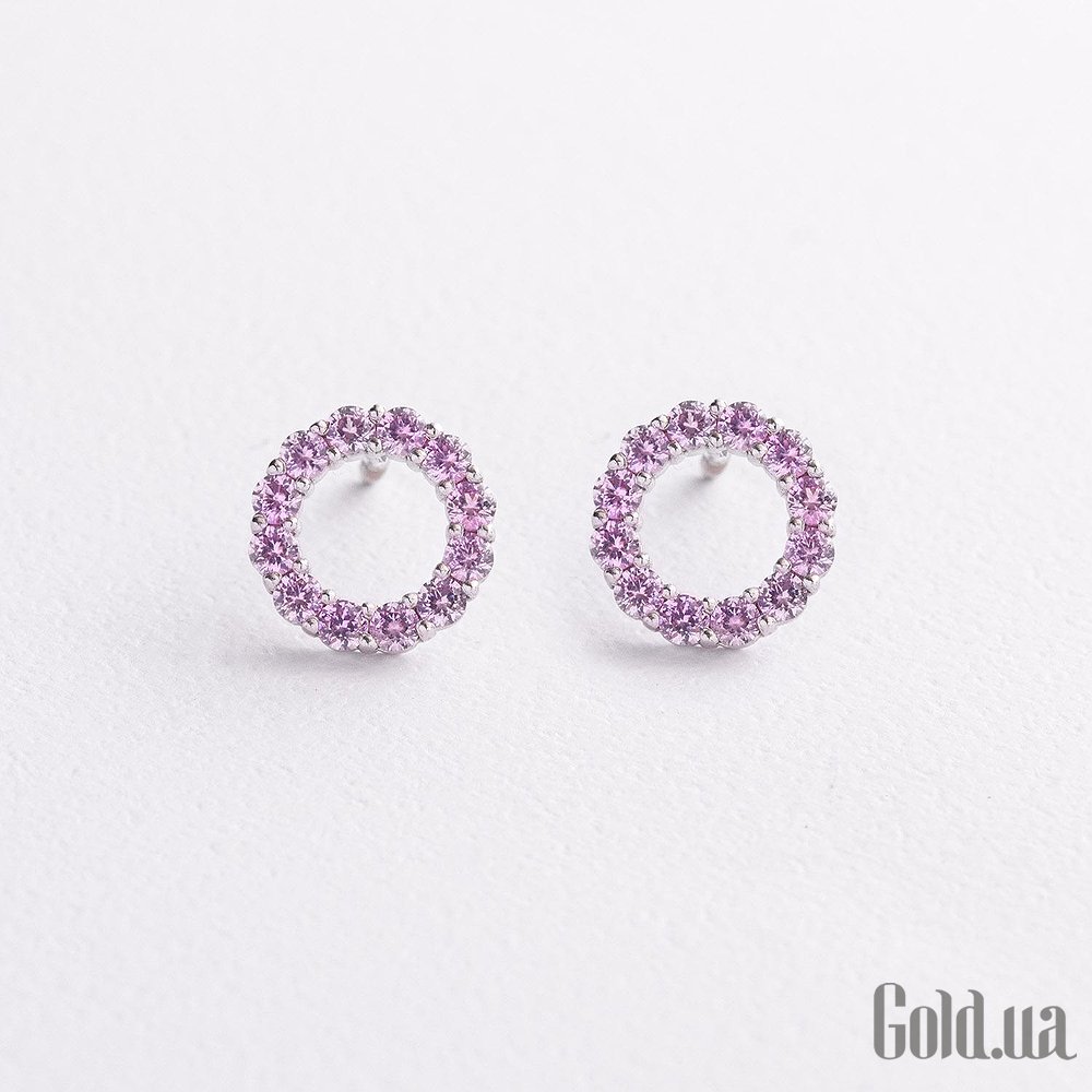 Серебряные серьги с синт. сапфирами onx2689/1р-PSPH – изображение 2